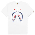 A BATHING APE Color Camo Shark Tee - White/Navy