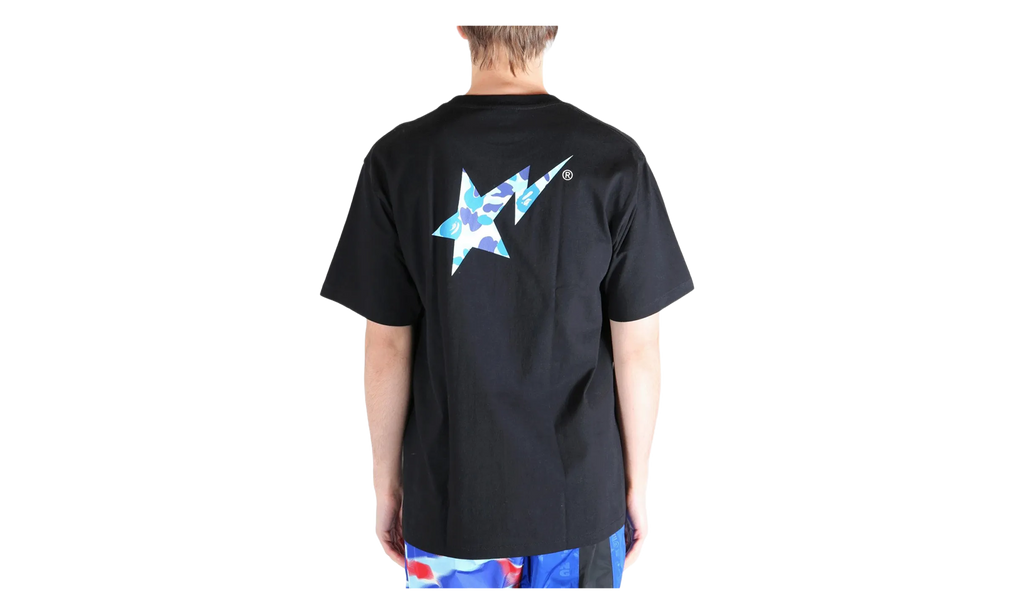 BAPE ABC Camo Bape Sta Logo Tee Black 1L80110008 BK9