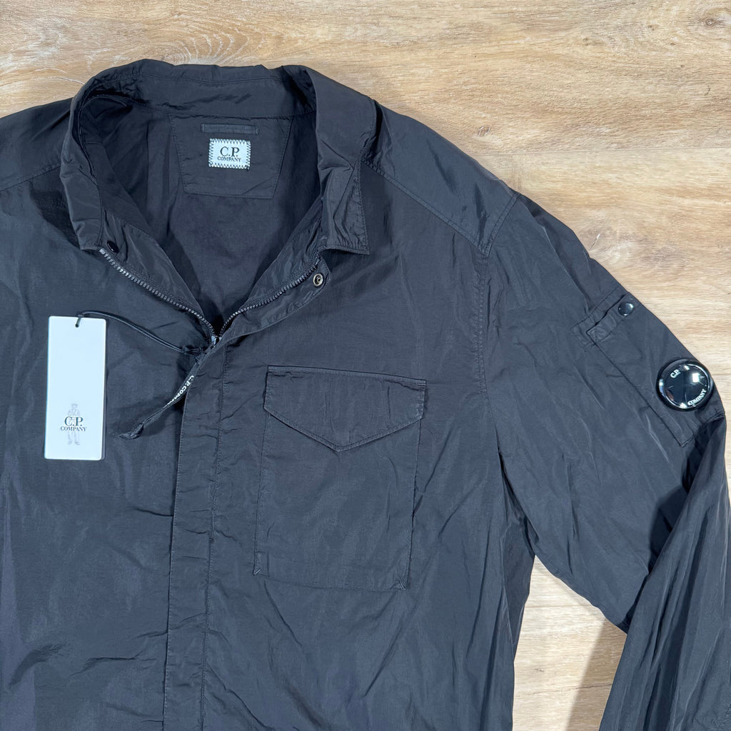 CP Company Chrome-R Lens Overshirt in Black Ironleague
