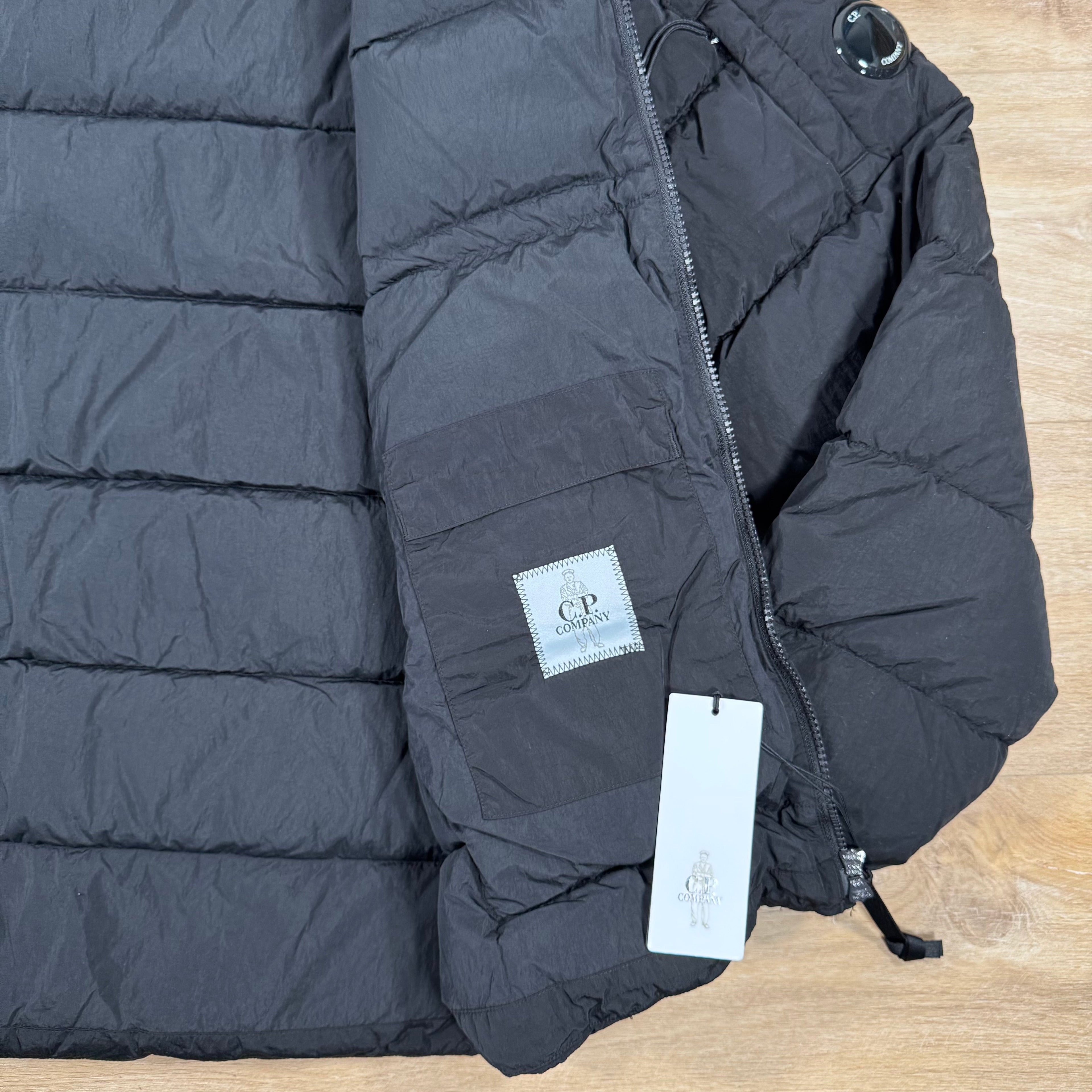 CP Company Chrome-R Down Lens Jacket in Black Ironleague
