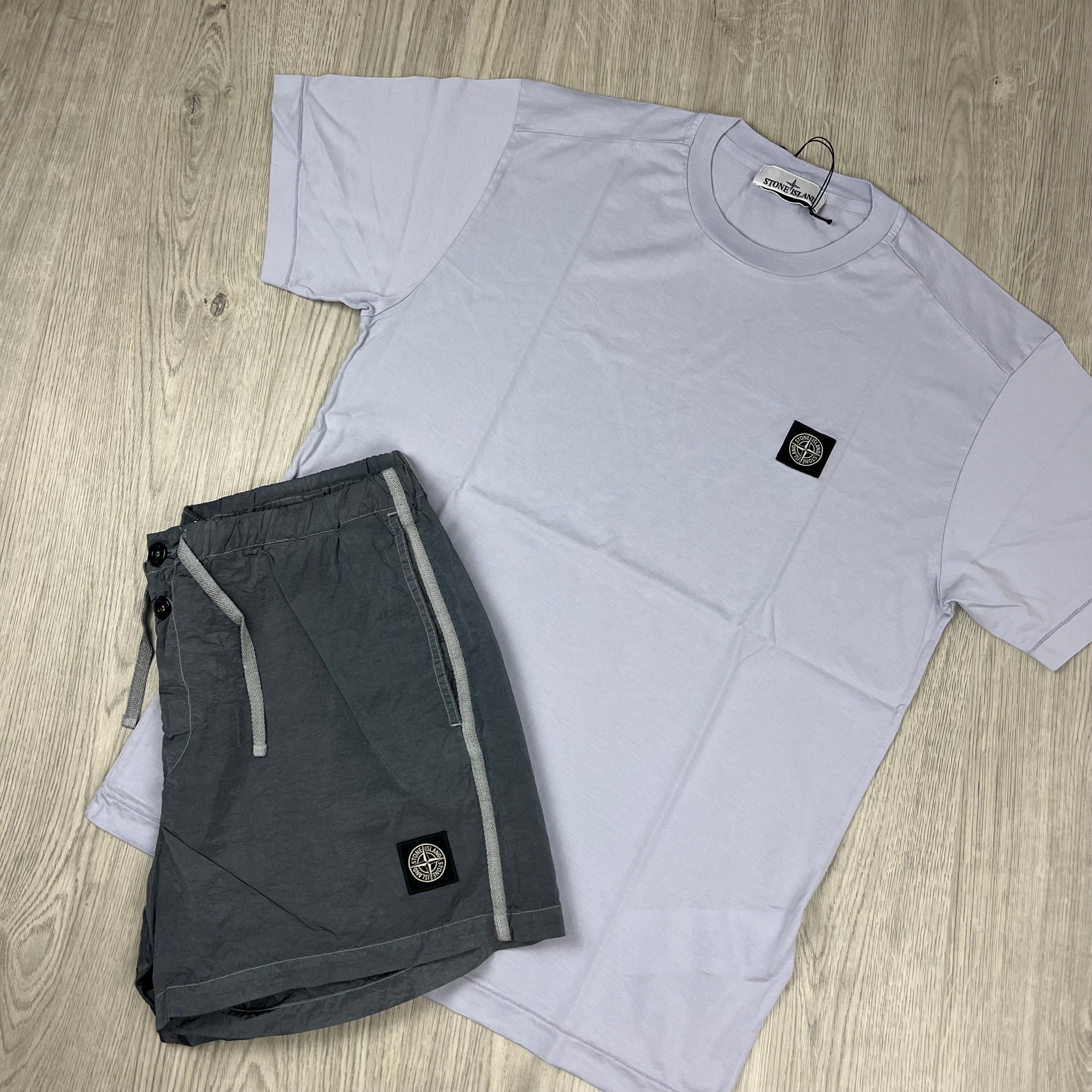 Stone Island Holiday Set - Lilac/Avio Blue Ironleague
