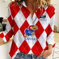 LIMITED DROP NCAA MAM01 KSJ KS JAYHAWKS WOMEN CASUAL SHIRT FOR FAN