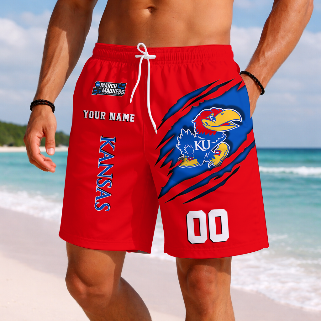 LIMITED DROP NCAA MAM01 KSJ KS JAYHAWKS SHORT PANTS