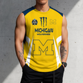 3D PRINT TEE NCAA CWS01 MIW MI WOLVERINES MEN'S GYM SHIRT