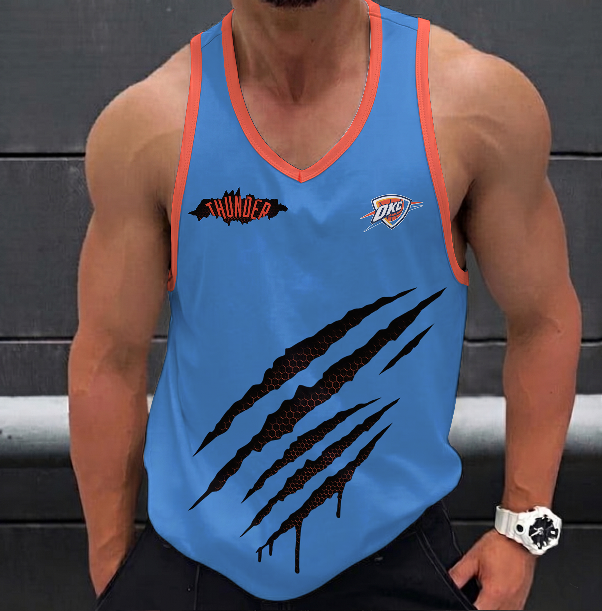 FINAL SALE - NEW CUSTOMIZED NBA01 OCT OKLAHOMA CITY THUNDER UNISEX TANK TOP