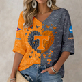 LIMITED DROP NCAA FBS01 TNV TN VOLUNTEERS WOMEN'S HEART V-NECK LONG SLEEVE SHIRT