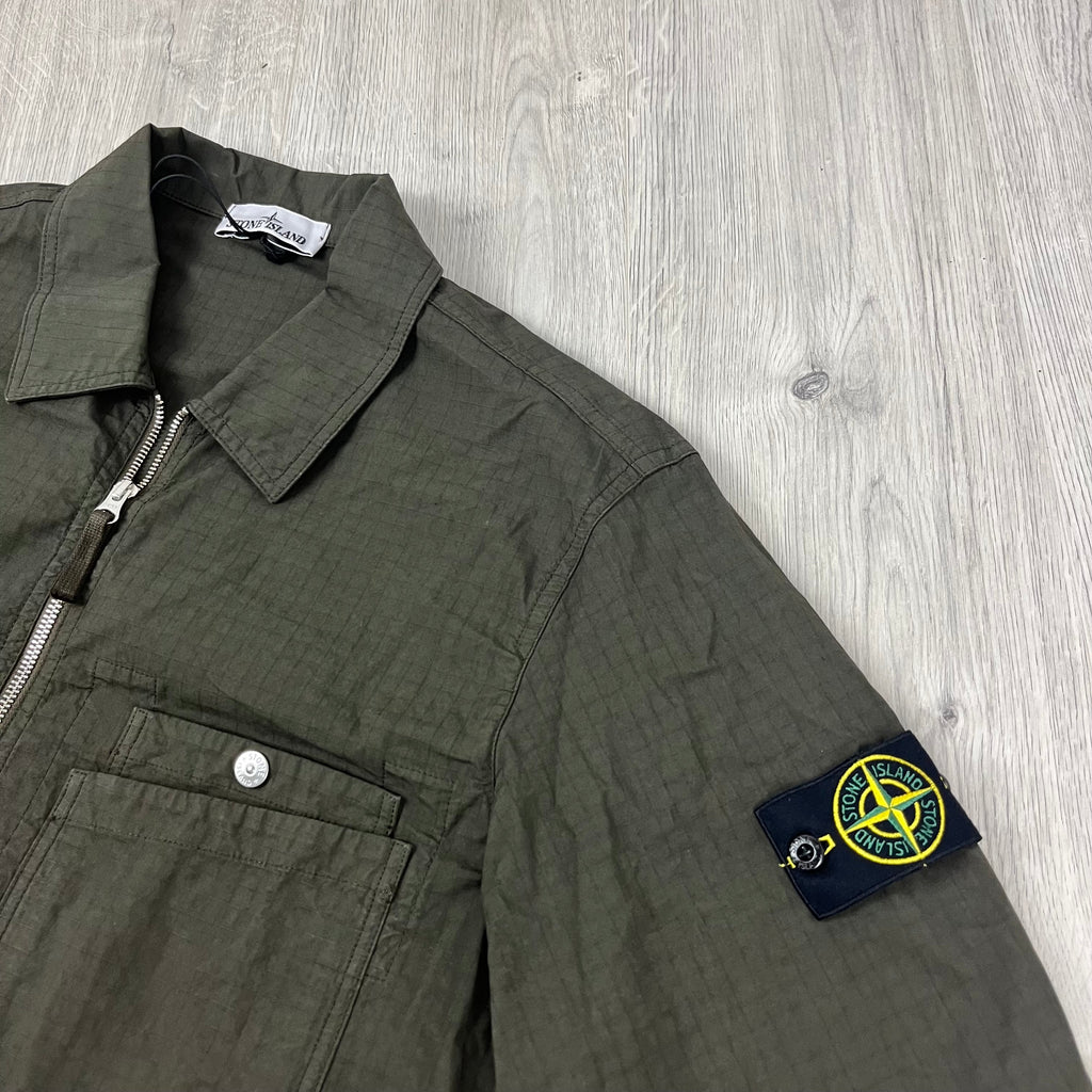 Stone Island Zip Overshirt - Musk Ironleague
