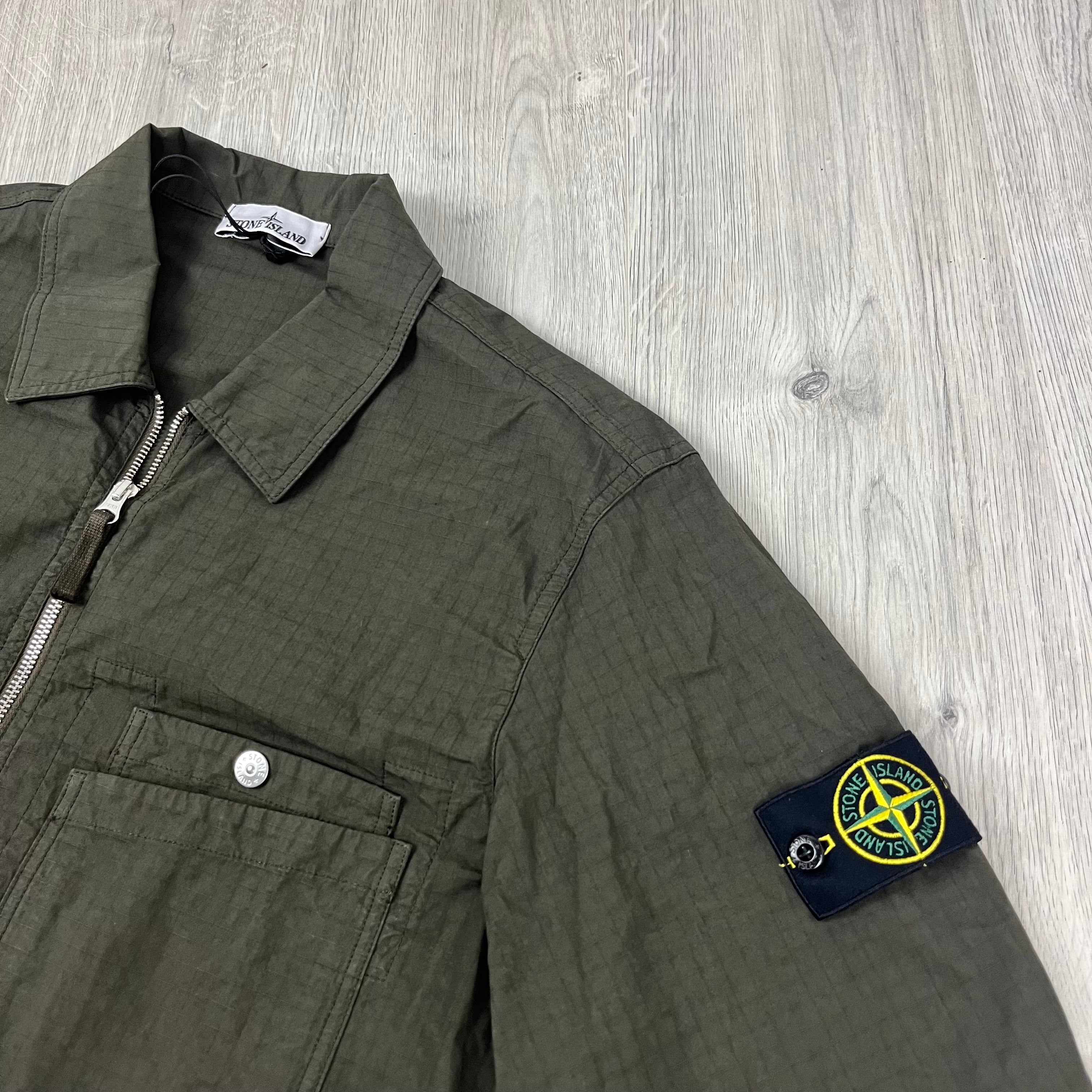 Stone Island Zip Overshirt - Musk Ironleague