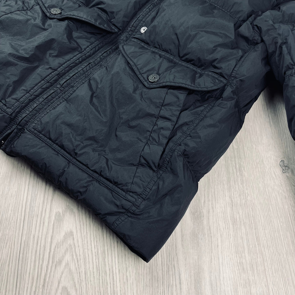 Stone Island Crinkle Reps Down Jacket - Black Ironleague