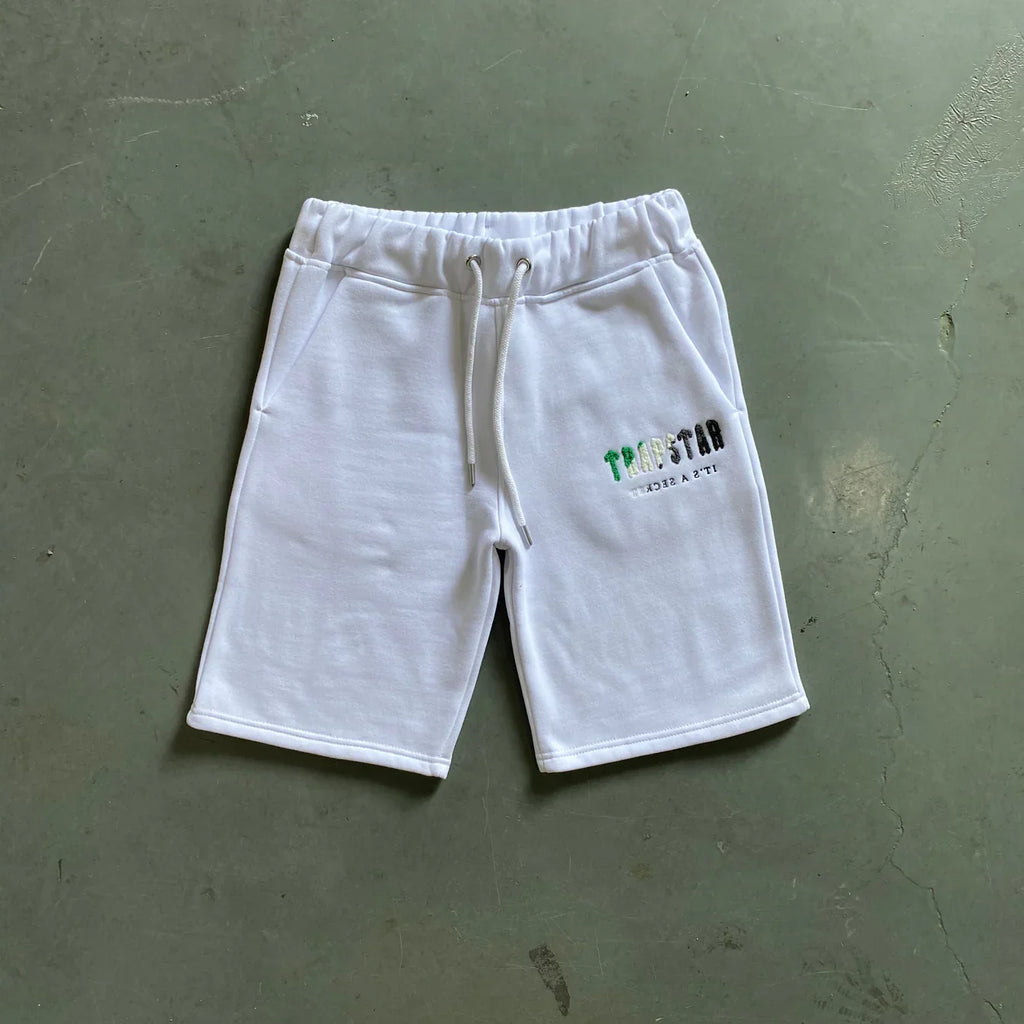 Trapstar Chenille Decoded Short Set - Black/White/Grey Ironleague