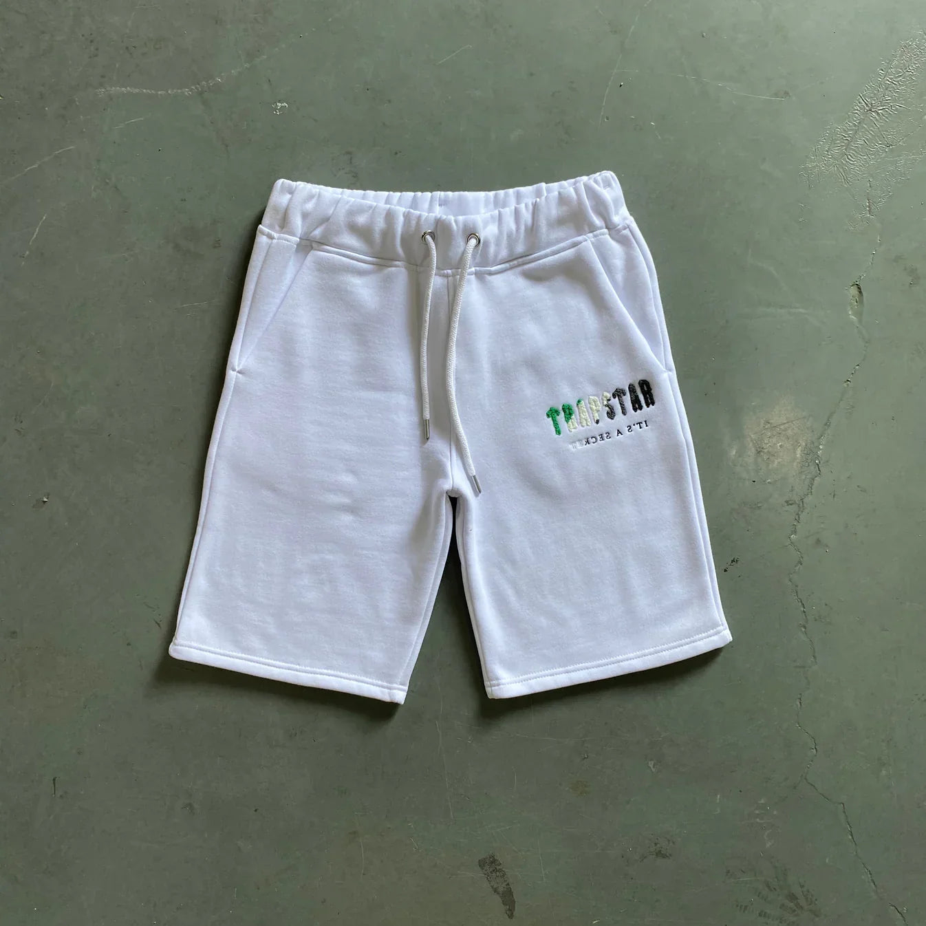 Trapstar Chenille Decoded Short Set - Black/White/Grey Ironleague