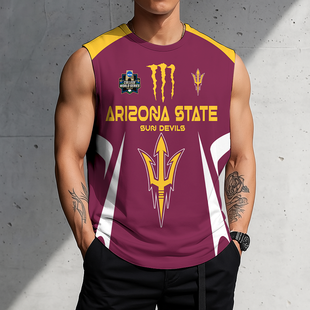 3D PRINT TEE NCAA CWS02 ASS AS SUN DEVILS MEN'S GYM SHIRT