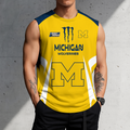 3D PRINT TEE NCAA MAM02 MIW MI WOLVERINES MEN'S GYM SHIRT