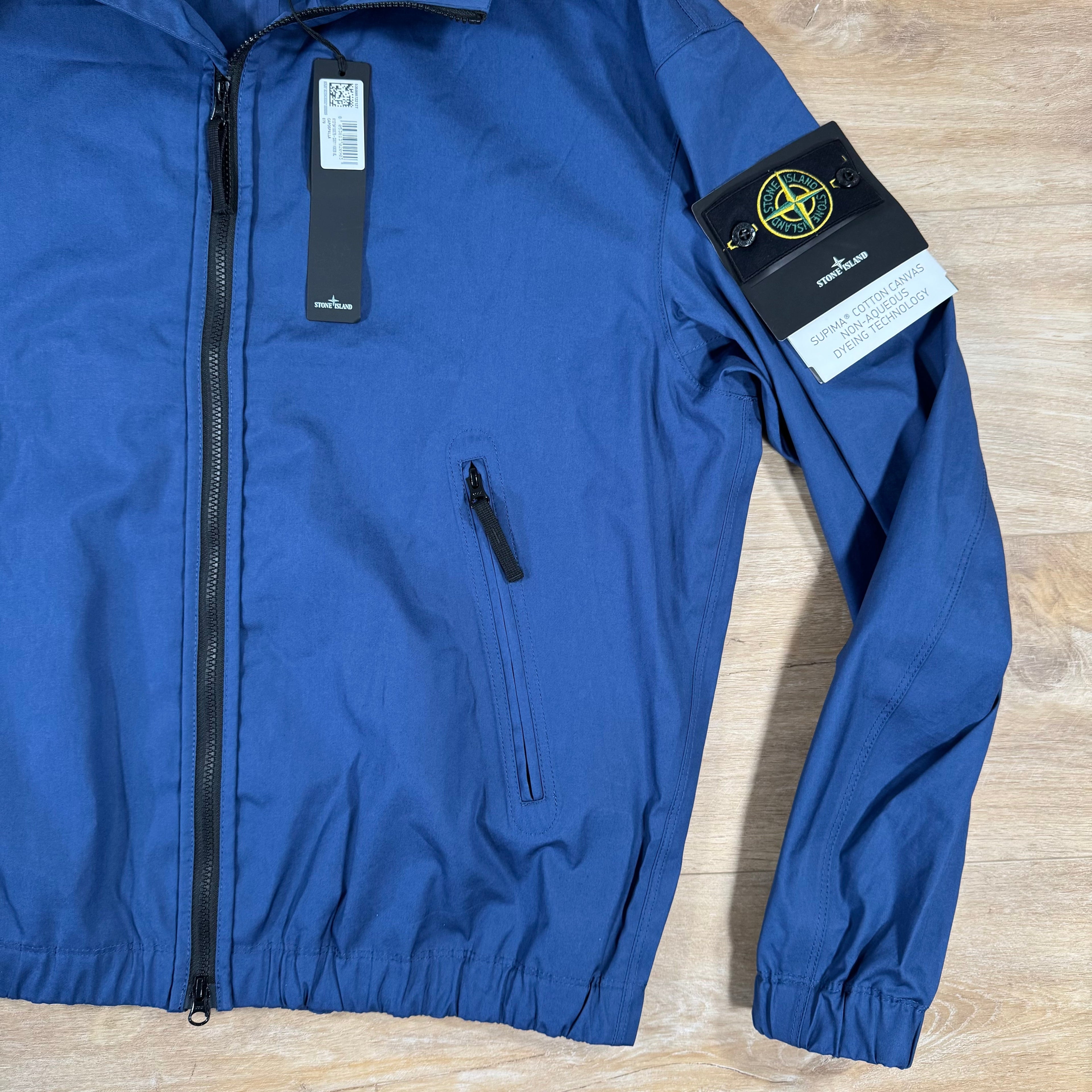 Stone Island Supima Canvas Jacket in Marine Blue Ironleague