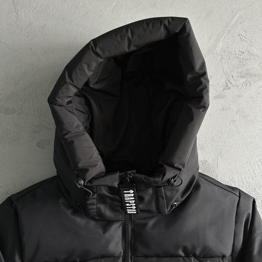 Trapstar Decoded Puffer Jacket - Black/Black Ironleague