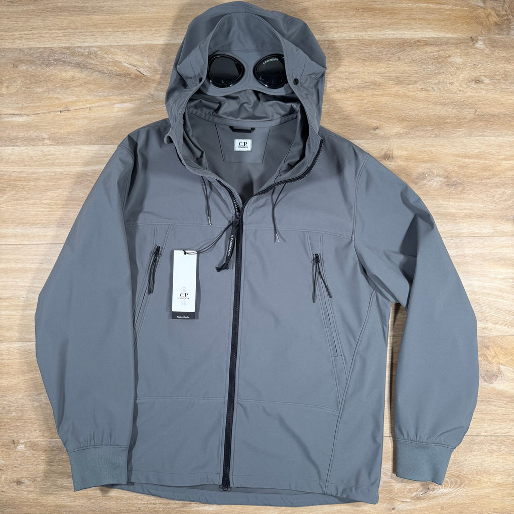 CP Company Shell-R Goggle Jacket in Smoked Pearl - Grey Ironleague