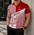 VIRAL EDITION - NEW CUSTOMIZED NCAA MAM03 IDH INDIANA HOOSIERS POLO SHIRT