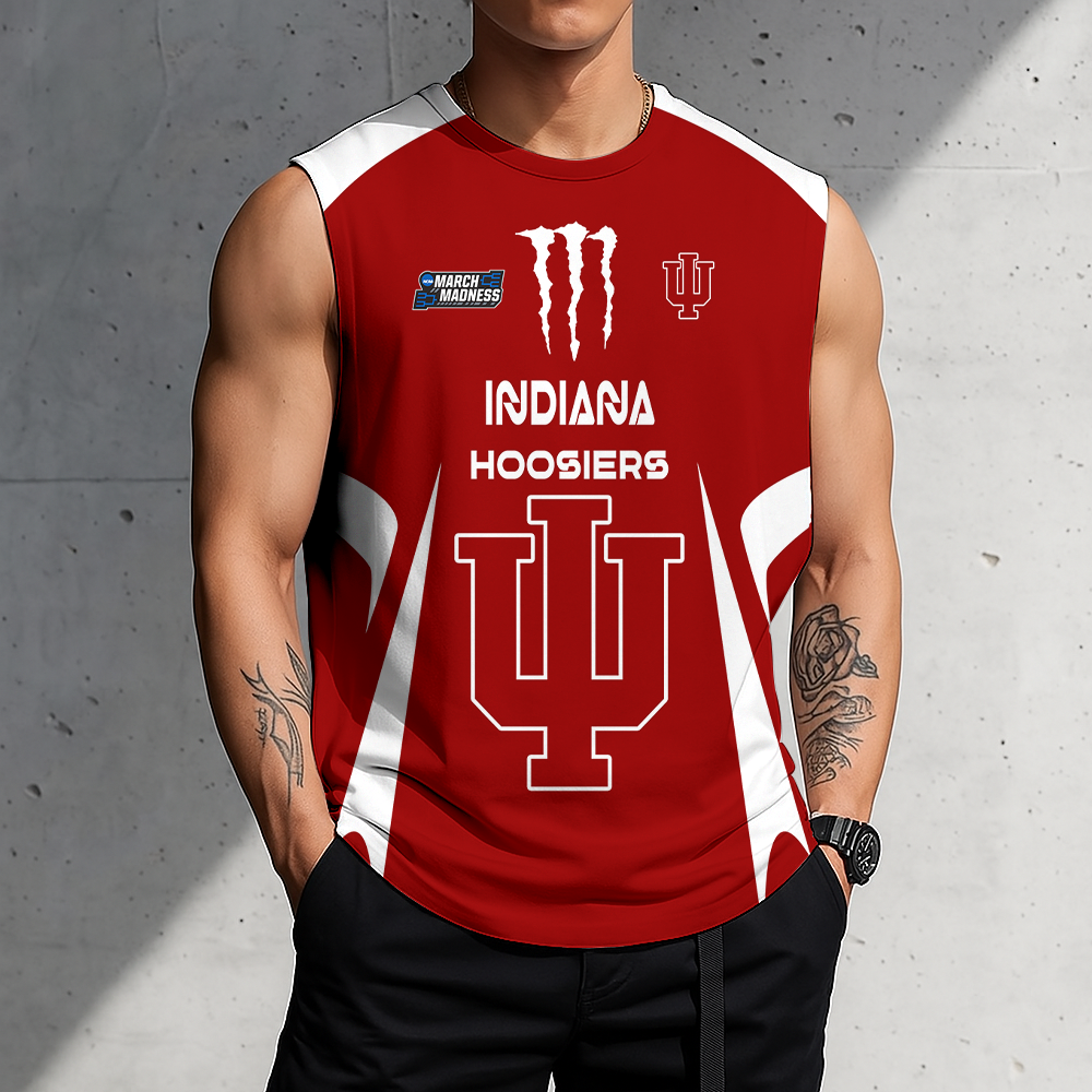 3D PRINT TEE NCAA MAM03 IDH ID HOOSIERS MEN'S GYM SHIRT