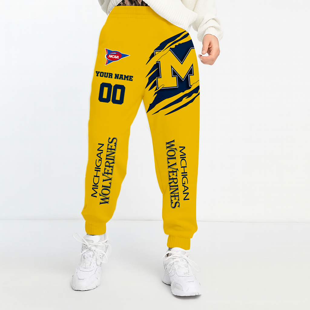 LIMITED DROP NCAA FBS03 MIW MI WOLVERINES UNISEX LONG PANTS