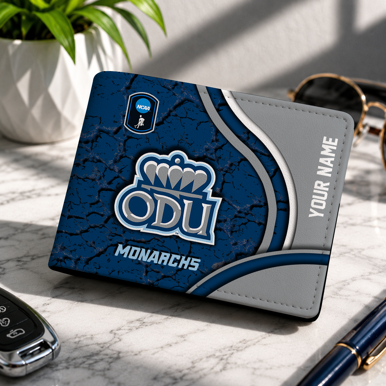 VIRAL EDITION NCAA CFH03 ODM OLD DOMINION MONARCHS LEATHER WALLET