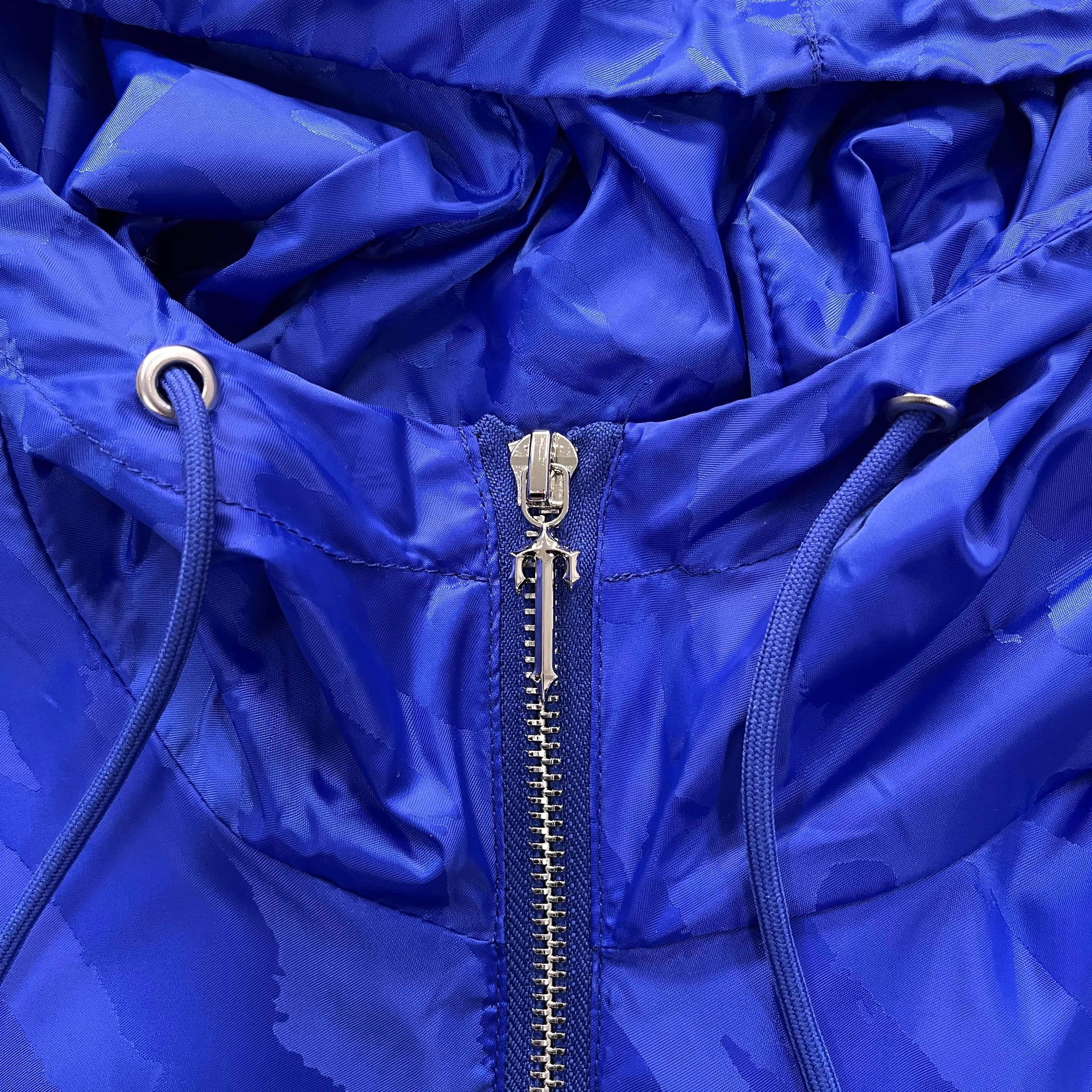 Trapstar Irongate T Jacquard Windbreaker - Black/Blue Ironleague