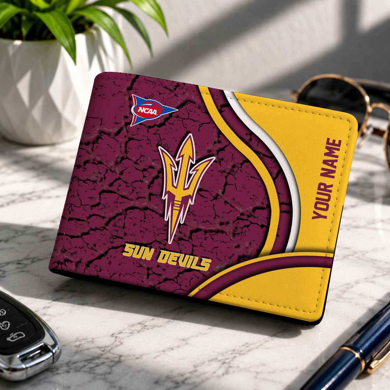 MEGA SALE NCAA FBS04 ASS ARIZONA STATE SUN DEVILS LEATHER WALLET