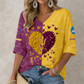 LIMITED DROP NCAA FBS04 ASS AS SUN DEVILS WOMEN'S HEART V-NECK LONG SLEEVE SHIRT