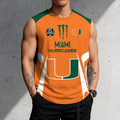 3D PRINT TEE NCAA CWS04 MIH MI HURRICANES MEN'S GYM SHIRT