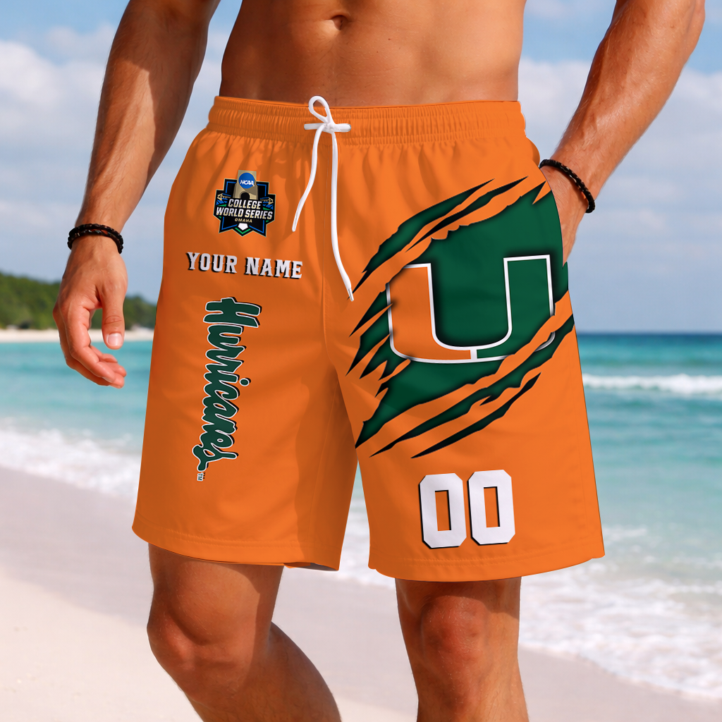 LIMITED DROP NCAA CWS04 MIH MI HURRICANES SHORT PANTS