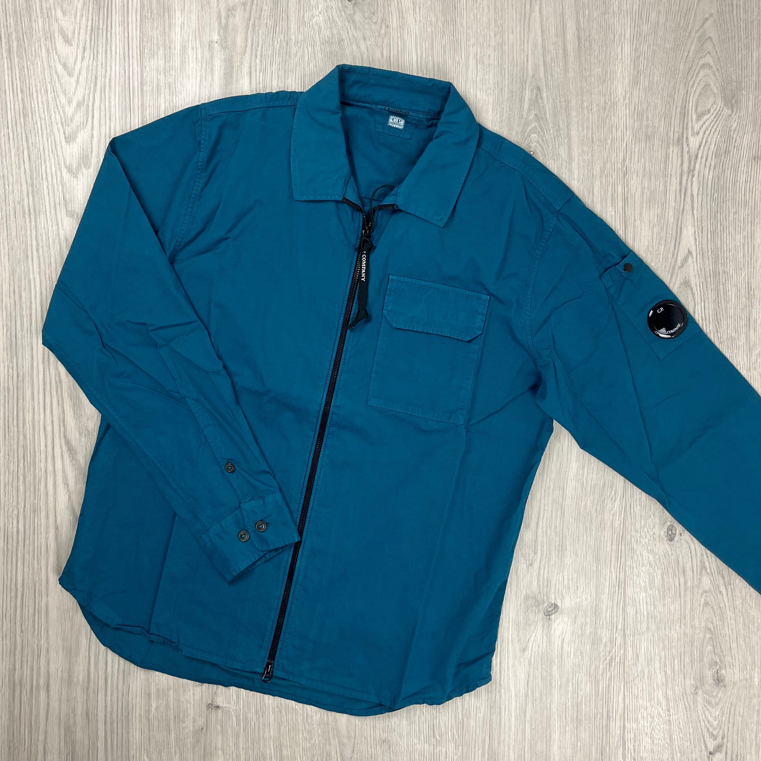 CP Company Zip Overshirt - Ink Blue Ironleague