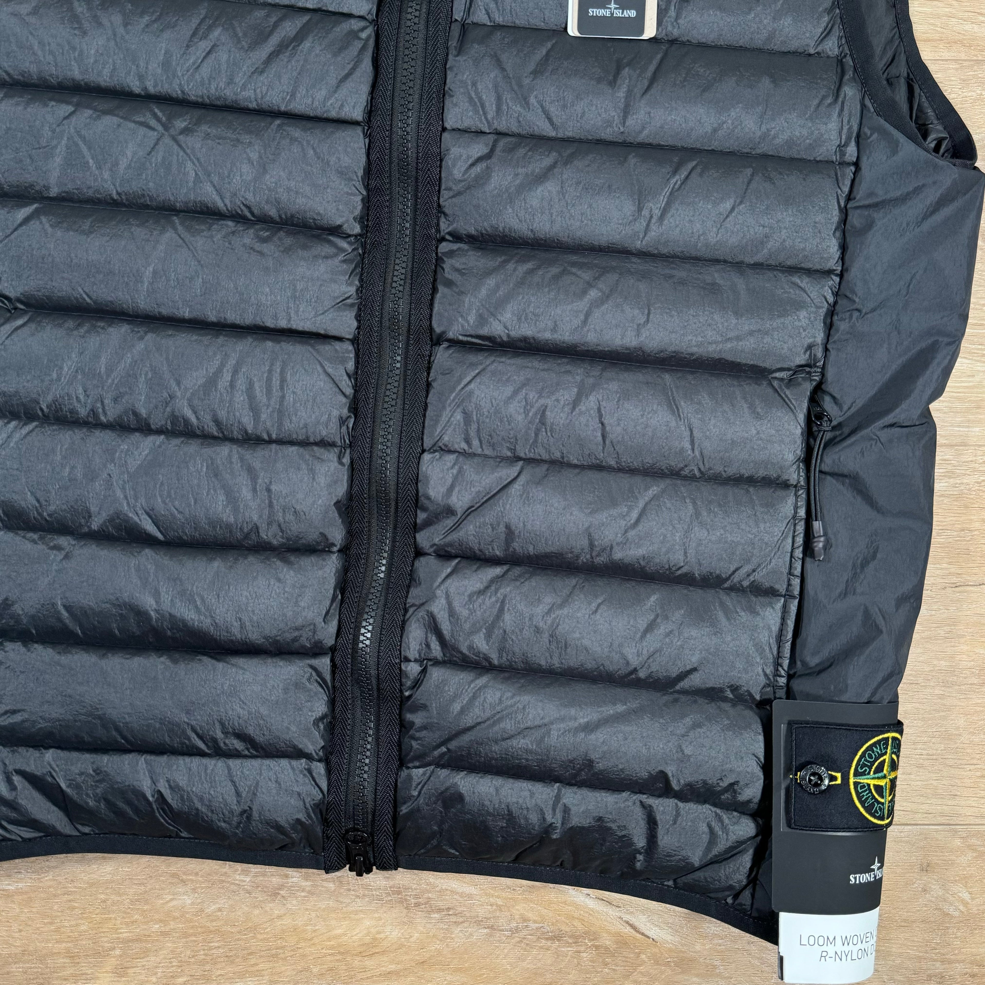 Stone Island Nylon Down-TC Vest in Black Ironleague