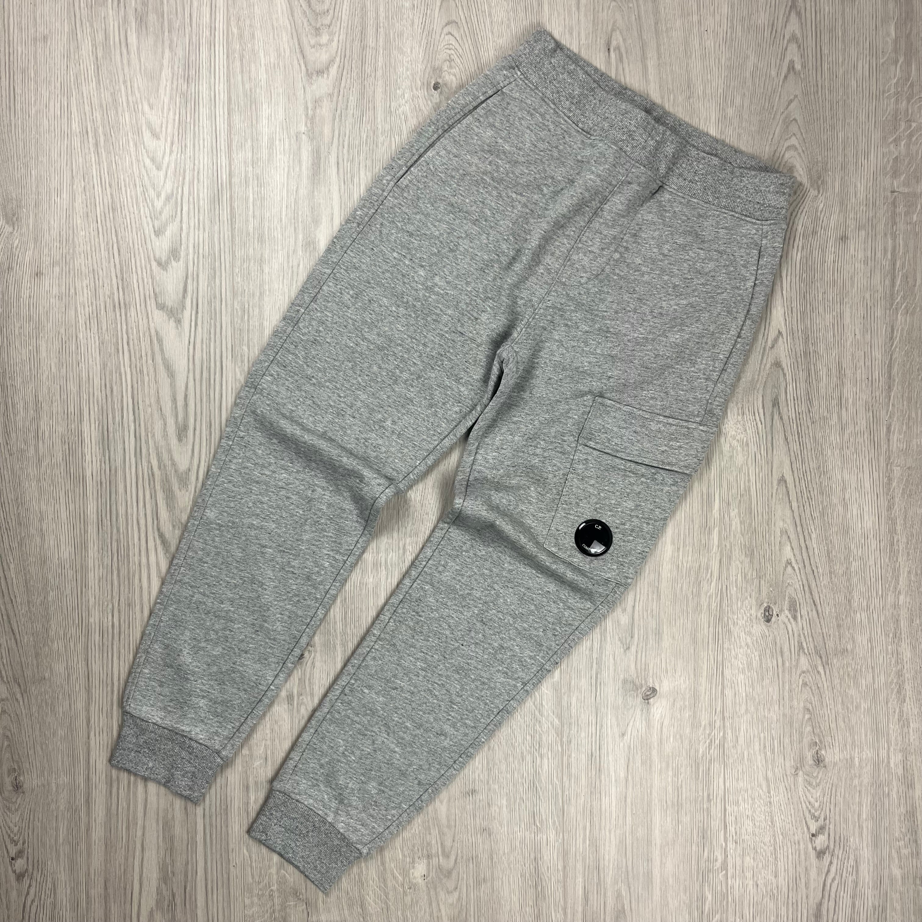 CP Company Raised Fleece Tracksuit - Grey Ironleague
