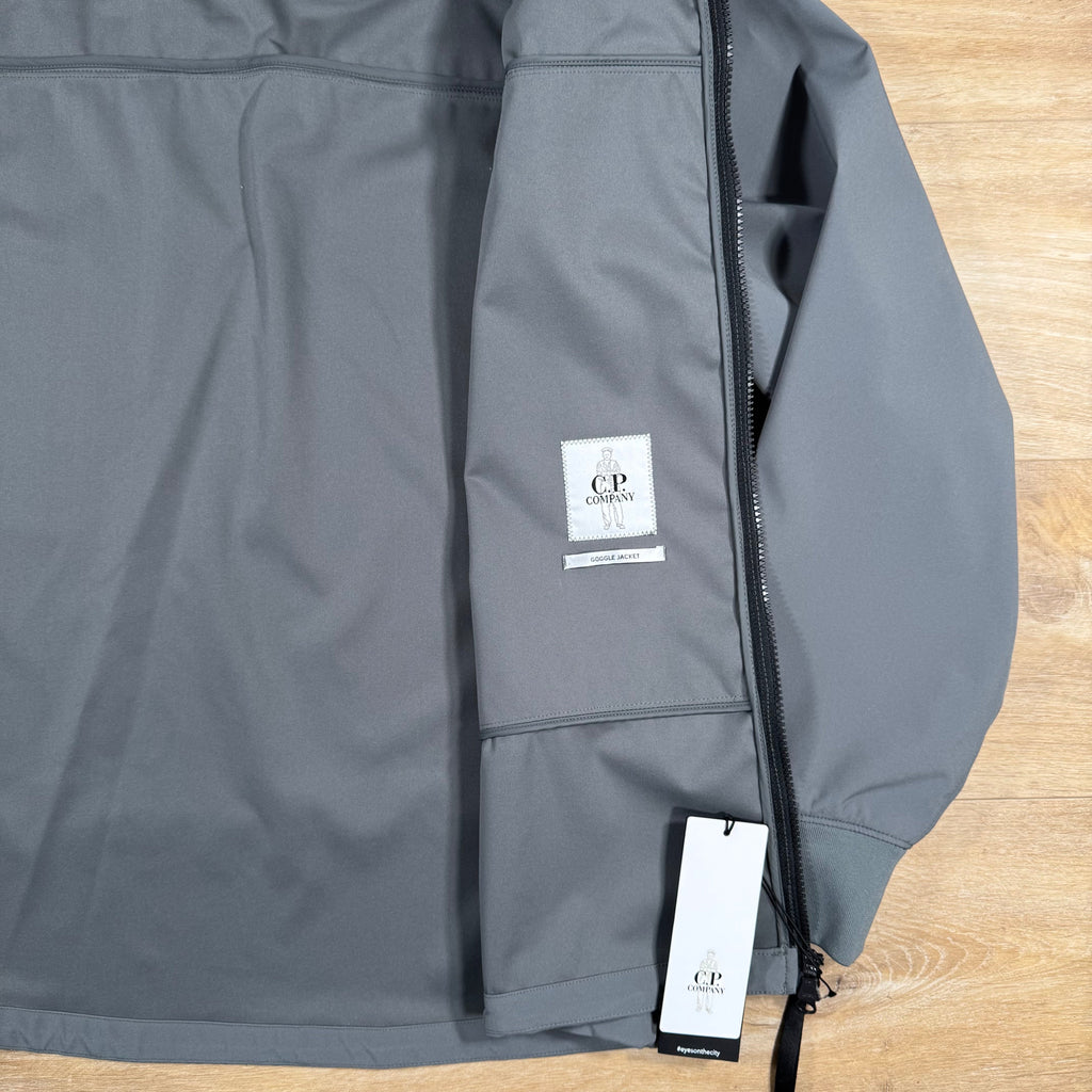 CP Company Shell-R Goggle Jacket in Smoked Pearl - Grey Ironleague