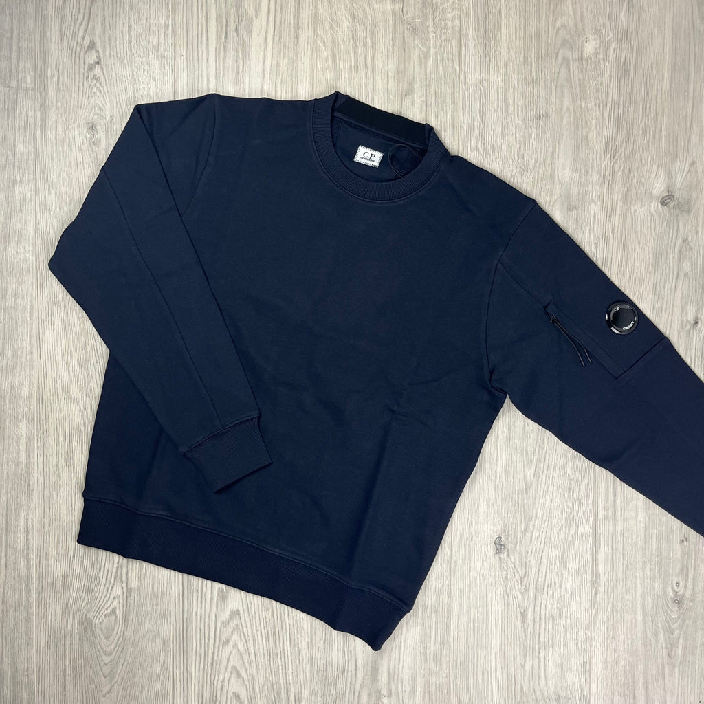 CP Company Raised Fleece Sweatshirt - Navy Ironleague