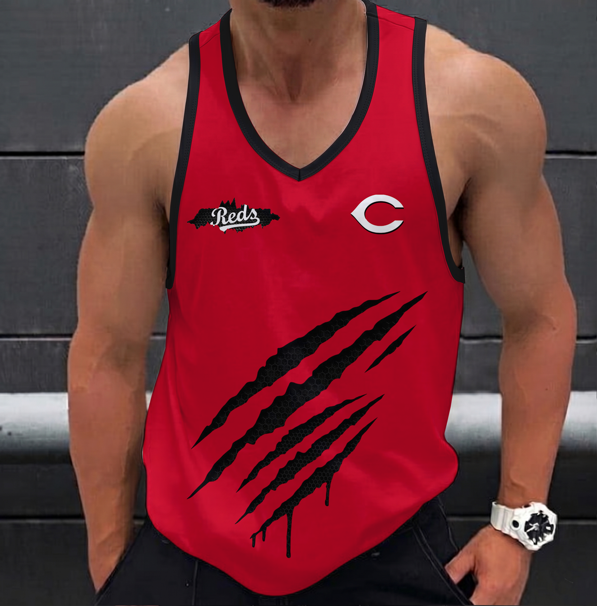 FINAL SALE - NEW CUSTOMIZED MLB05 CINCINNATI REDS UNISEX TANK TOP