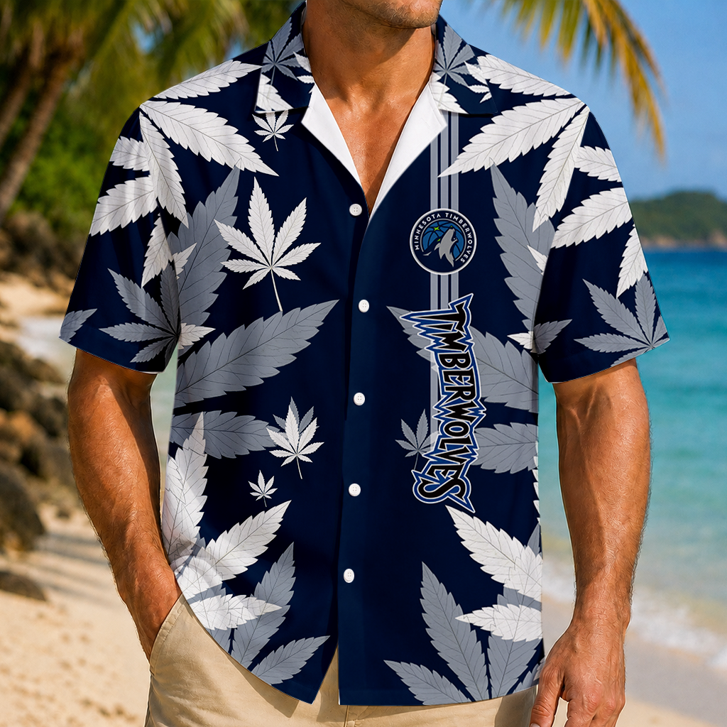 FINAL SALE - NEW CUSTOMIZED NBA05 MTW MINNESOTA TIMBERWOLVES UNISEX HAWAIIAN SHIRT