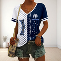 FINAL SALE - NEW CUSTOMIZED NBA05 MTW MINNESOTA TIMBERWOLVES V-NECK FEMALE SHIRT