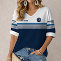 FINAL SALE - NEW CUSTOMIZED NBA05 MTW MINNESOTA TIMBERWOLVES WOMEN'S HEART V-NECK LONG SLEEVE SHIRT