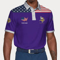 LIMITED EDITION - NEW CUSTOMIZED NFL05 MVK MINNESOTA VIKINGS POLO SHIRT