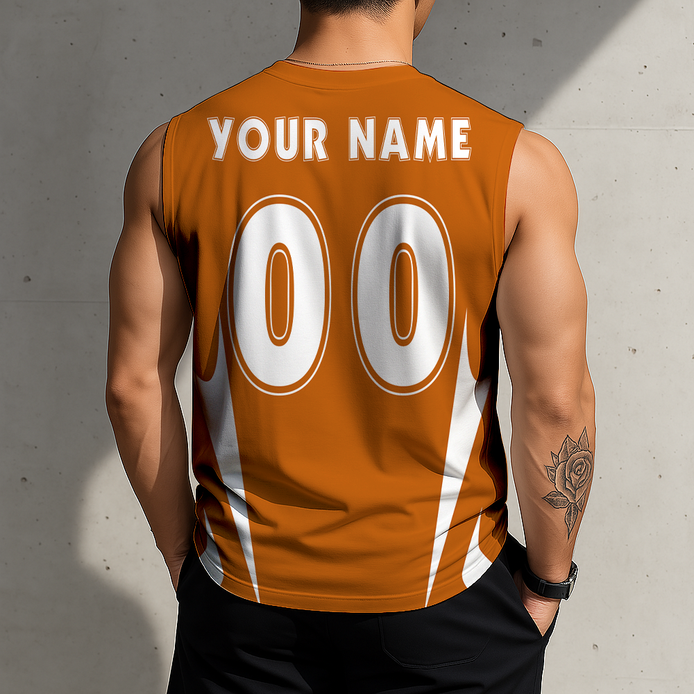 3D PRINT TEE NCAA CWS05 TXL TX LONGHORNS MEN'S GYM SHIRT