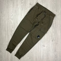 CP Company Raised Fleece Sweatpants - Ivy Green Ironleague