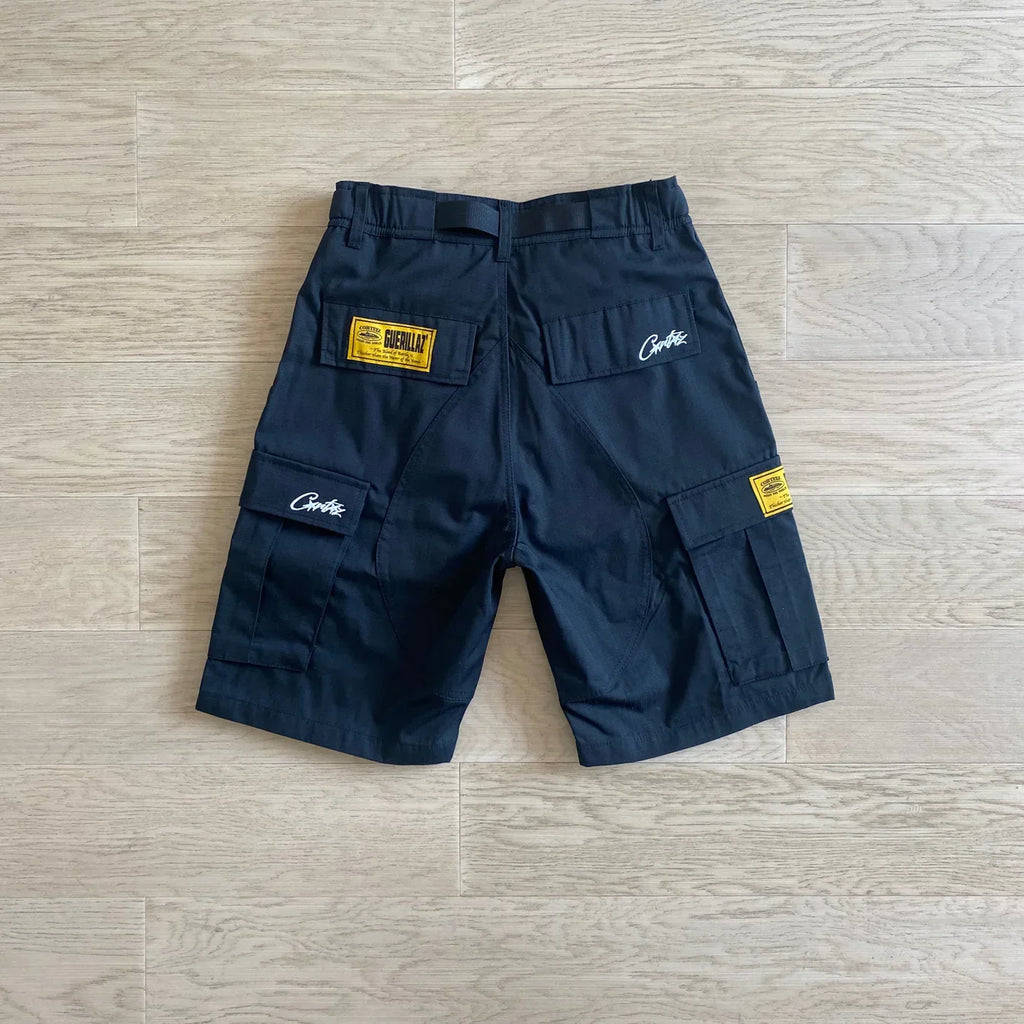 Corteiz New Cargo Shorts - Black Ironleague