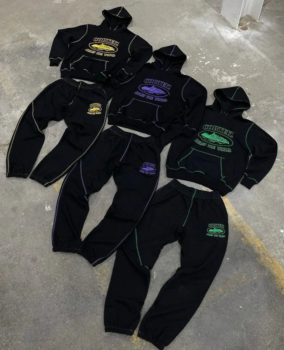Corteiz Alcatraz Hoodie - Black/Yellow Ironleague