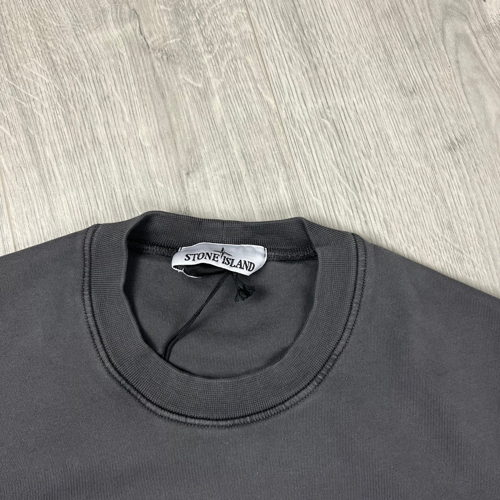 Stone Island Dyed Sweatshirt - Charcoal Ironleague