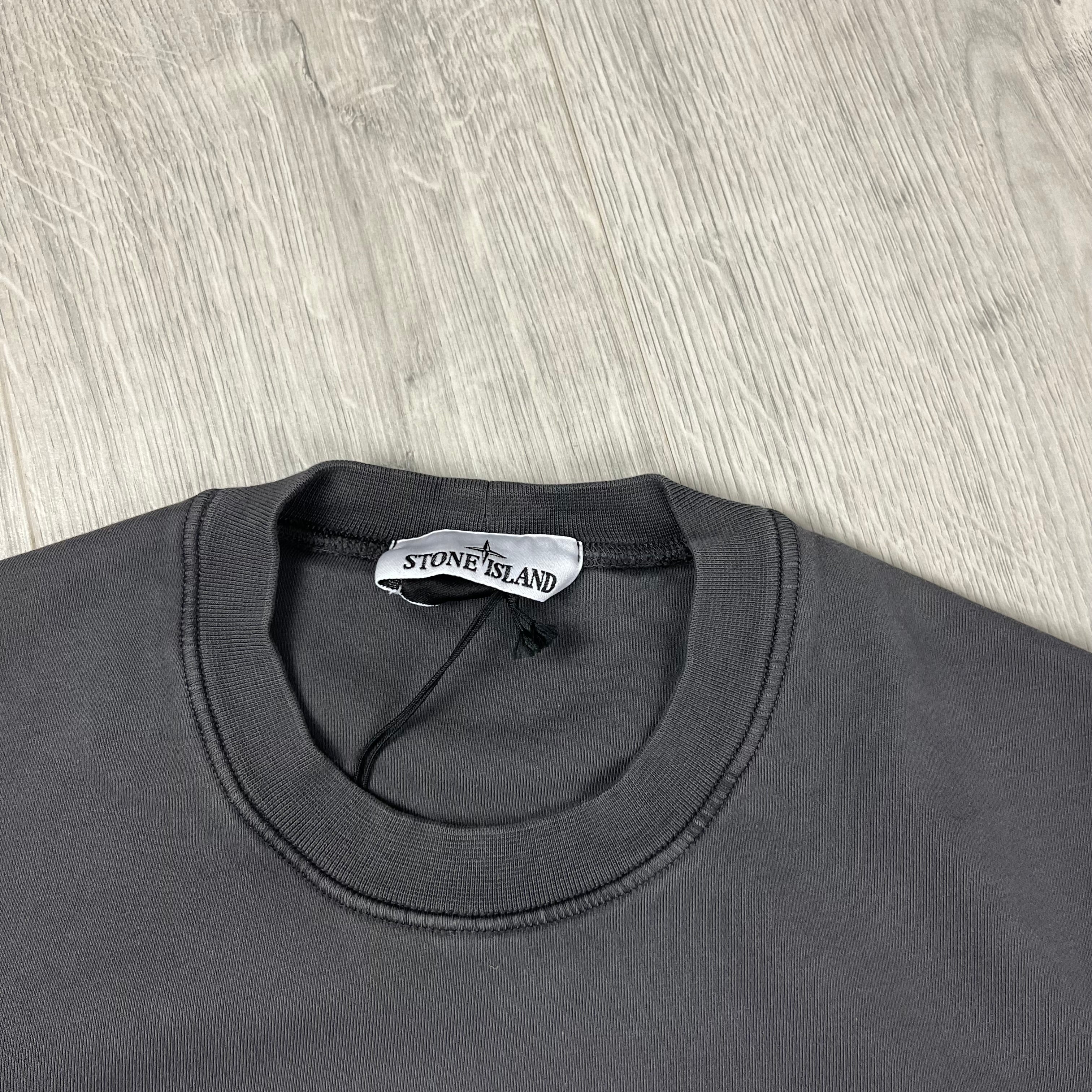 Stone Island Dyed Sweatshirt - Charcoal Ironleague