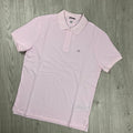 CP Company Piquet Polo Shirt - Pink Ironleague