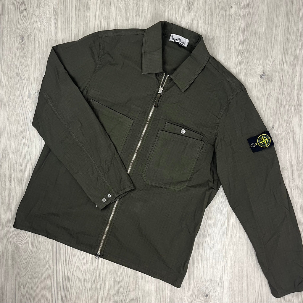 Stone Island Zip Overshirt - Musk Ironleague