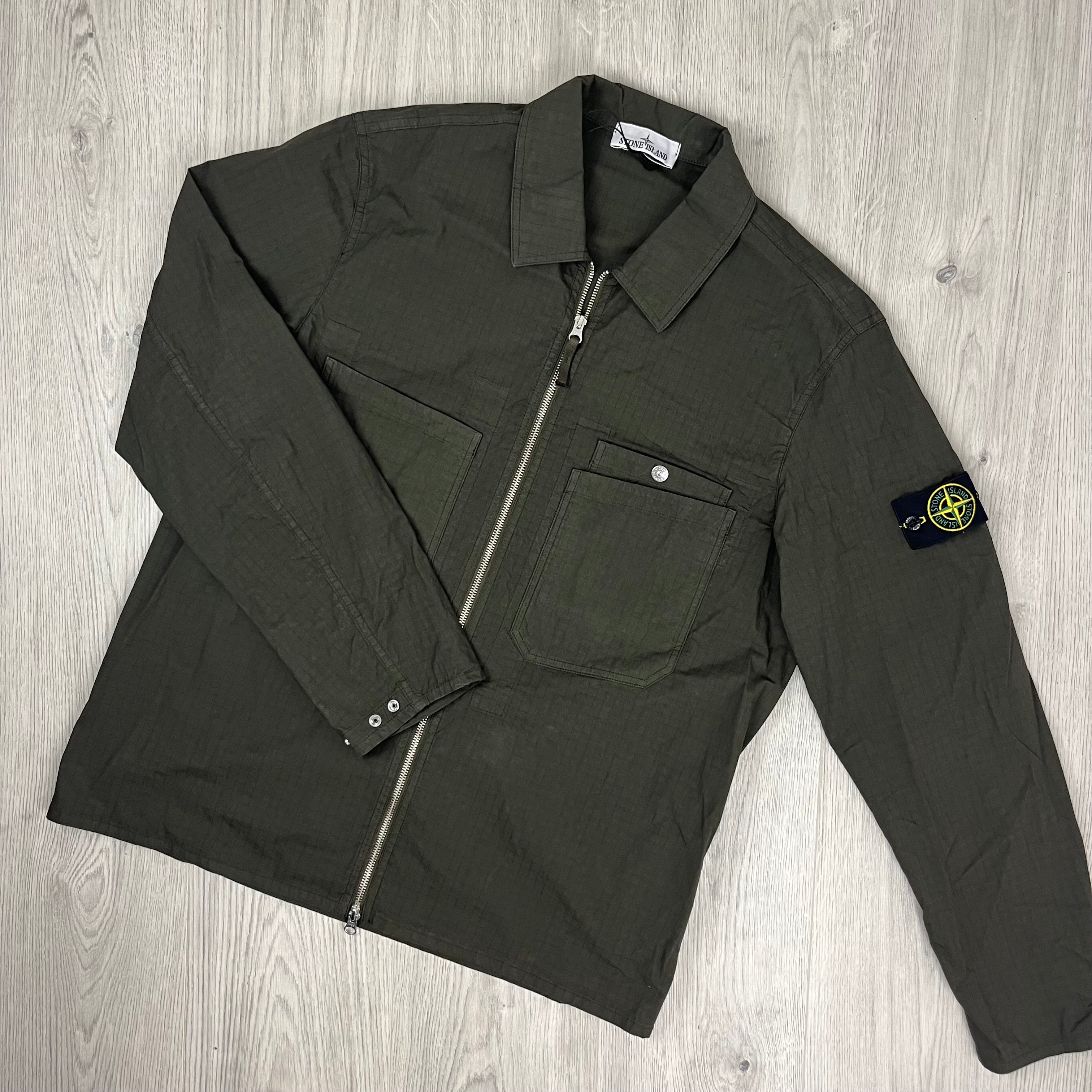 Stone Island Zip Overshirt - Musk Ironleague