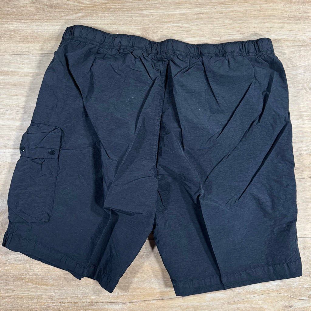 CP Company Flatt Nylon Cargo Lens Swim Shorts in Black Ironleague