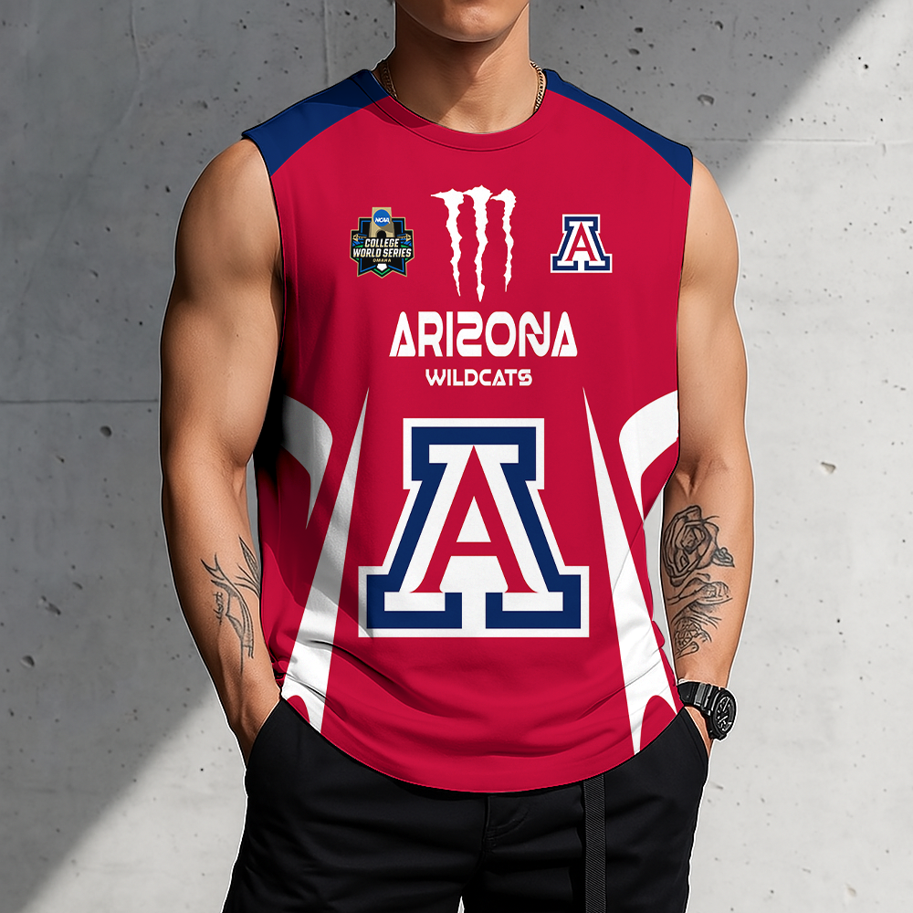 3D PRINT TEE NCAA CWS06 ARW AR WILCATS MEN'S GYM SHIRT